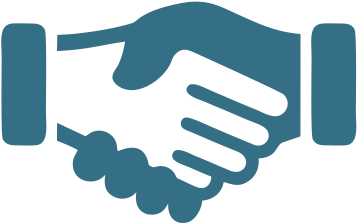 graphic illustration of three iconographic people with lines leading from their heads to an illuminated lightbulb